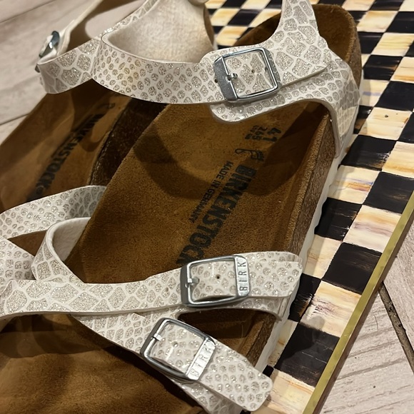 Silver sparkle python print Birkenstocks! - Picture 4 of 7